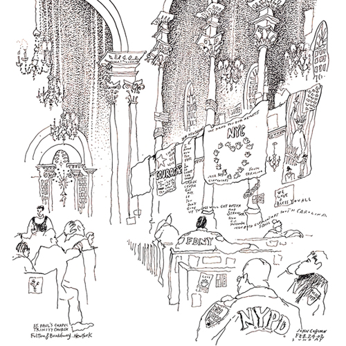 St. Paul's Chapel, Trinity Church, Fulto & Broadway. NY